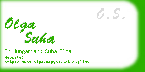 olga suha business card